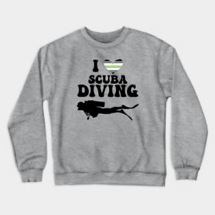 I Heart Scuba Diving (Agender Flag) Crewneck Sweatshirt